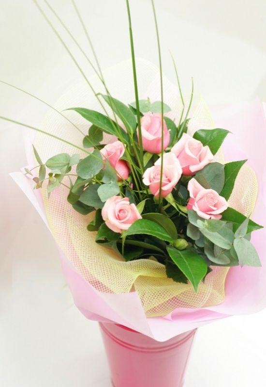 1/2 Dozen Petite Pink Roses